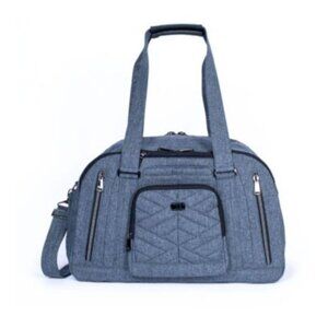 Lug Propeller 2 Unisex Overnight Bag in Heather Grey with Front Zipper Pocket -